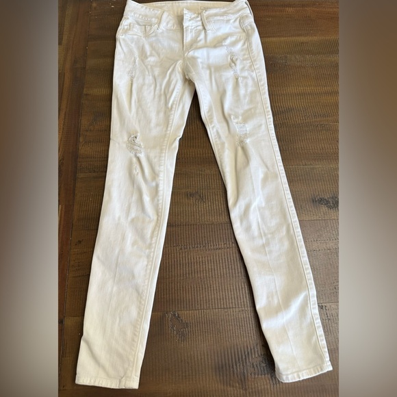 Black orchid cream white distressed jeans size 26 by julien jarmoune - Picture 2 of 9